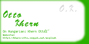 otto khern business card